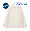Orcival Men's Cotton Lourd Crew Neck Wide Basque Shirt B573画像