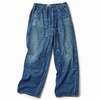 GOLD GL42582H / RECYCLED WASTE SUVIN COTTON YARN 11.5oz. DENIM DOUBLE KNEE PAINTER PANTS VINTAGE WASHED画像