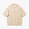 ATON COTTON WASHI BOUCLE HALF SLEEVE POLO SWEATER KRAGLM0202画像