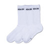 NEW ERA SOCKS CREW 3 PAIRS WHI 14518176画像