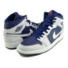 NIKE AIR JORDAN 1 MID blue void/pure platinum DQ8426-403画像