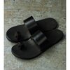 JUTTA NEUMANN Caicos Sandal Black Latigo with dark sole画像