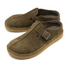Clarks Solsbury Mule Khaki-Suede 26186616画像