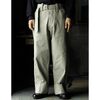 INTERIM FABRIC WASHER CHINO BELTED FRENCH ARMY MIL BAGGY TROUSER IT26S013画像