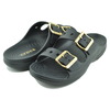 crocs SATURDAY METALLIC BUCKLE SANDAL W BLACK 213316-001画像
