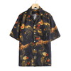 NIPOALOHA SILK SHORT SLEEVE ALOHA SHIRT〈COCK FIGHTING/ BLACK BLUE〉 N26-SSH02画像