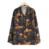 NIPOALOHA SILK LONG SLEEVE ALOHA SHIRT〈COCK FIGHTING/ BLACK BLUE〉 N26-SLSH02画像