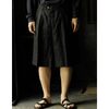 INTERIM HIGH COUNT LINEN CLOTH 2TUCK BUTTON SHORTS IT26S193画像