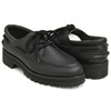 TOMOTAKA ONOZAKI FAT LACE DECK SHOES BLACK LEATHER TMTK-S-0063-BKLT画像
