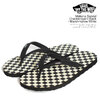 VANS Makena Sandal Checkerboard Black / Marshmallow White VN000EKZ1KP画像
