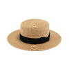 Schott RAFFIA BRAID BOATER HAT 7826174213画像