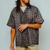 BIG MIKE Mesh Leopard Open Slit S/S Shirts 102625551画像