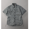 THE FLAT HEAD CHAMBRAY WORK SHORT SLEEVE SHIRT FN-SCK-010S画像