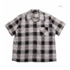 SUGAR CANE COTTON OMBRE CHECK S/S OPEN SHIRT SC39724画像