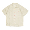 BURGUS PLUS Open Collar Cotton Linen Shirt Short Sleeve BP26503画像