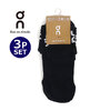 On Logo Sock Mid 3P Black 2UF10520553画像
