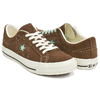CONVERSE ONE STAR AGED SUEDE BROWN / JADE GREEN 33703192画像