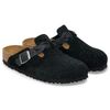 BIRKENSTOCK BOSTON BRAIDED SUEDE LEATHER REGULAR BLACK 1030561画像