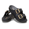 crocs SATURDAY METALLIC BUCKLE SANDAL W ESPRESSO/GOLD 213316-23Q画像