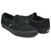 VANS CLASSIC SLIP-ON WOVEN SUEDE BLACK / BLACK VN000Z7ABKA画像