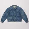 ULTERIOR VINTAGE WASHED SELVEDGE DENIM PLEATED JKT UBJ66-LC273-V画像