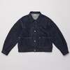 ULTERIOR WASHED SELVEDGE DENIM PLEATED JKT UBJ66-LC272-T画像