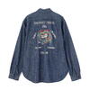 AVIREX NAVAL COLLECTION CHAMBRAY NAVY TOUR LONG SLEEVE SHIRT 7836220010画像