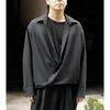 NONNOTTE Drape Doeskin Cloth Draping Overlap Shirt N-26A-096画像