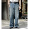 INTERIM "VINTAGE" NATURAL INDIGO SHUTTLE DENIM HYPER BIG SINGLE NEEDLE 201 No2 JEANS IT26A045HB画像
