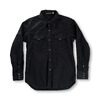 FULLCOUNT 4894BKBK-26 Black Black Denim Western Shirt画像