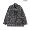 COOKMAN Work Shirts Long Sleeve Paisley Black 231-63238画像