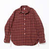 CORONA CS001 - NAVY 1POCKET SHIRT / Red &times; Brown CS001-26-04画像