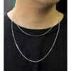 INTERIM TAXCO SILVER SQUARE CHAIN PAIR NECKLACE IT26A293画像