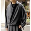 NONNOTTE Super 120's Shadow Herringbone Draping Overlap Shirt N-26A-095画像