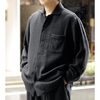 NONNOTTE N Tweed 002 Calm Oversized Open Collar Shirt N-26A-098画像