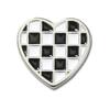crocs JIBBITZ SILVER CHECKERBOARD HEART 10012307画像