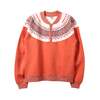 BARNS &ldquo;COZUN" Half Zip Snowflake Patterned Sweatshirt BR-26373画像