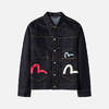EVISU Seagull Print and Multi-Pocket Relax Fit Denim Jacket 5JK1235画像