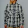 BIG MIKE Heavy Flannel L/S Shirt|MINT&times;GRY&times;WHT 102635102画像
