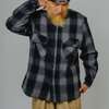 BIG MIKE Heavy Flannel L/S Shirt|NAVY&times;GRAY 102635107画像
