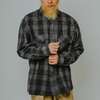 BIG MIKE Heavy Flannel L/S Shirt|BLACK&times;CHRACOAL 102635108画像