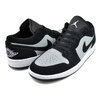 NIKE AIR JORDAN 1 LOW blk/wht-lt smoke grey 553558-048画像