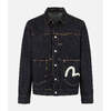EVISU Ecru Seagull Print Relax Fit Denim Jacket 5DJ1241画像