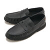 HUNTER REFINED EMBOSSED LOGO LEATHER LOAFER BLACK MFF8005LEA-BLK画像