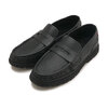 HUNTER REFINED EMBOSSED LOGO LEATHER LOAFER BLACK WFF8005LEA-BLK画像