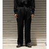 INTERIM SUPER 120'S LIGHT WOOL FRANO WITH LEATHER PIPING 2-TUCK STRAIGHT SLACKS IT26A089画像