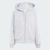 adidas Originals Oversize Full Zip Hoodie Light Grey Heather LC8114画像