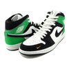 NIKE AIR JORDAN 1 MID SE summit wht/blk-lucky grn II9812-100画像