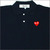 PLAY COMME des GARCONS ハートワッペン 半袖ポロシャツ NAVYxRED画像