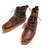 YUKETEN hunting moccasin boots/ herringbone brown画像